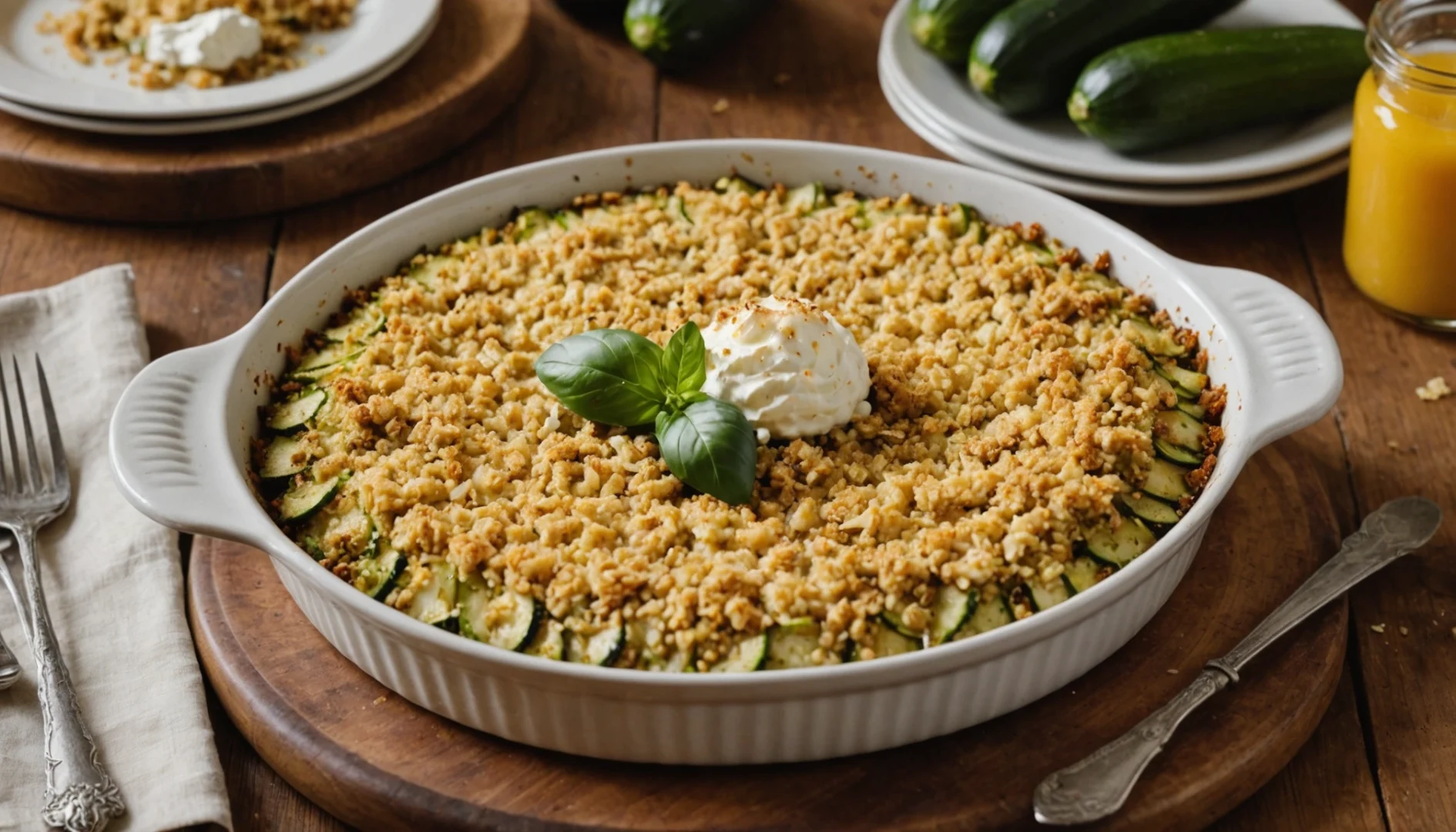 crumble de courgettes chevre