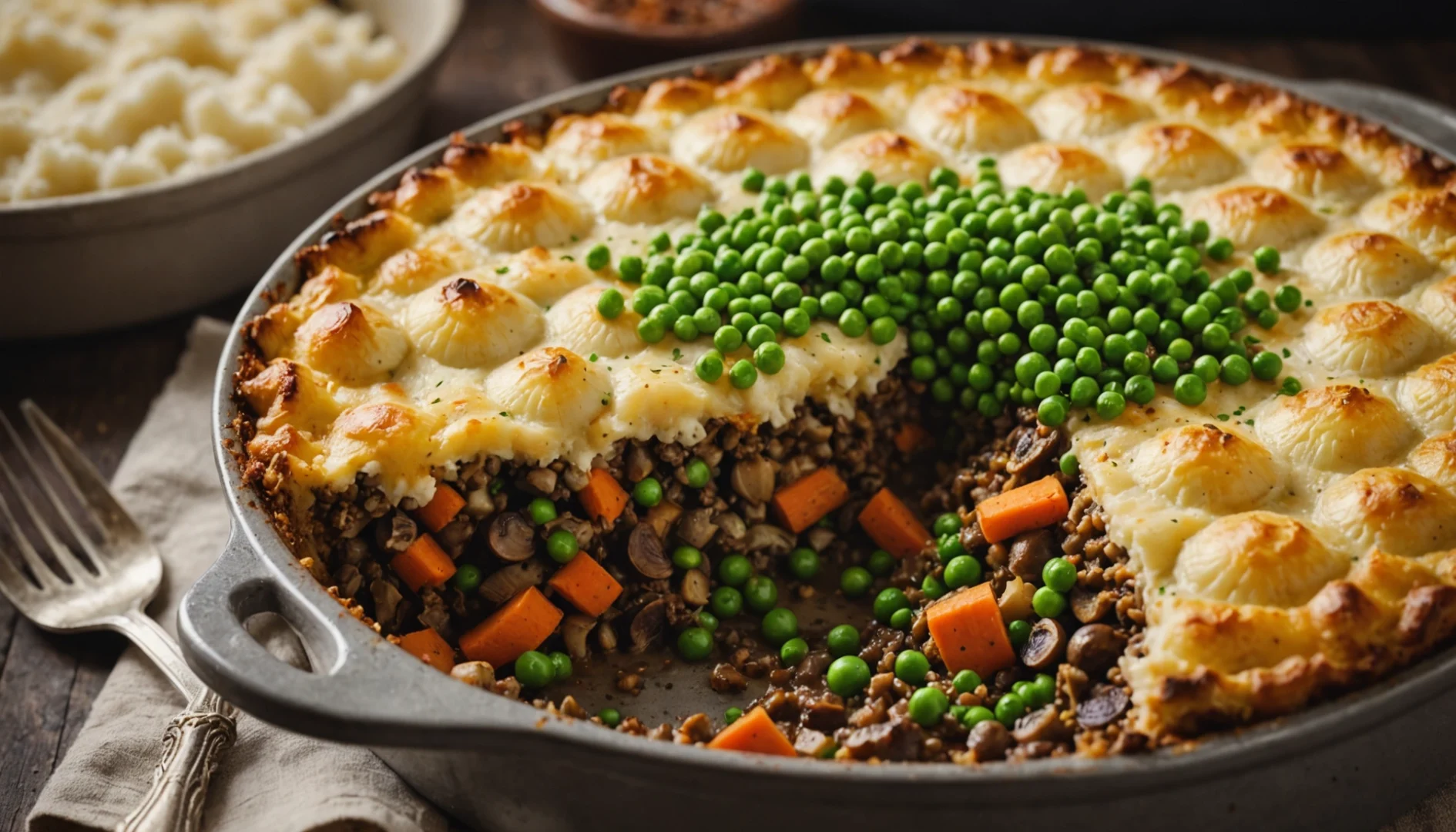 hachis parmentier végétarien champignons