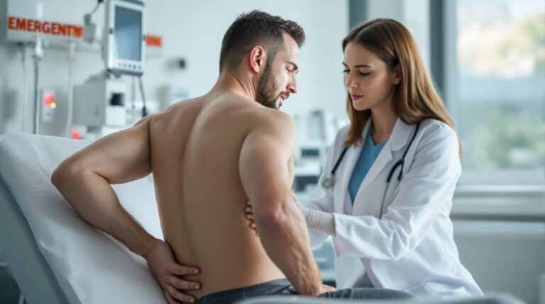 mal de dos urgence hopital