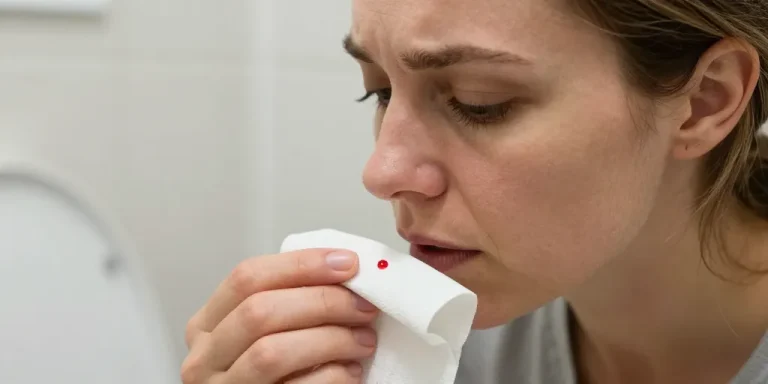 goutte de sang après urine chez la femme