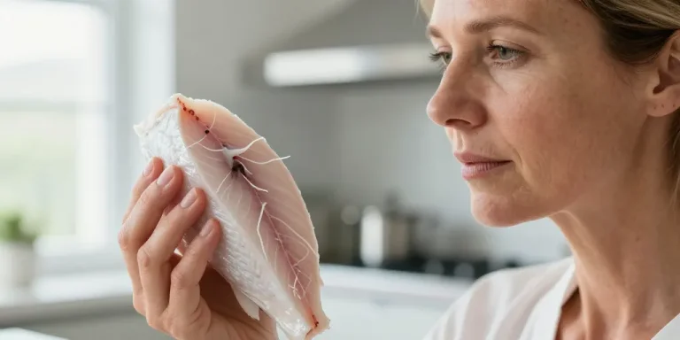 vers dans le poisson cabillaud